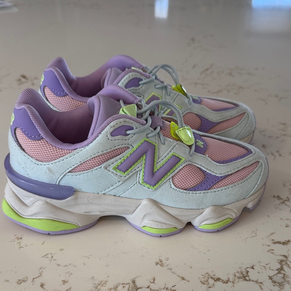 New Balance Kids' Sneakers in Pastel Purple and Green